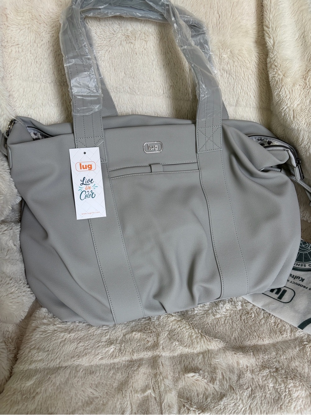 NWT Lug Piper Matte Luxe hobo tote bag - Cloud Grey **read description**